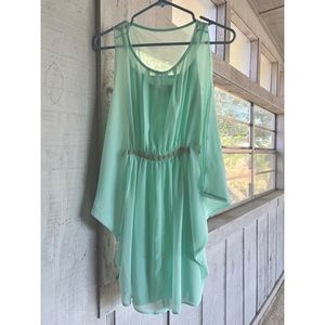 ASOS Mint Green Dress with Beading- Wedding Guest Dress - Cocktail Dress